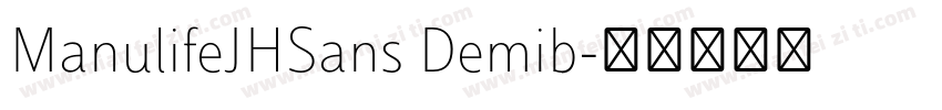 ManulifeJHSans Demib字体转换